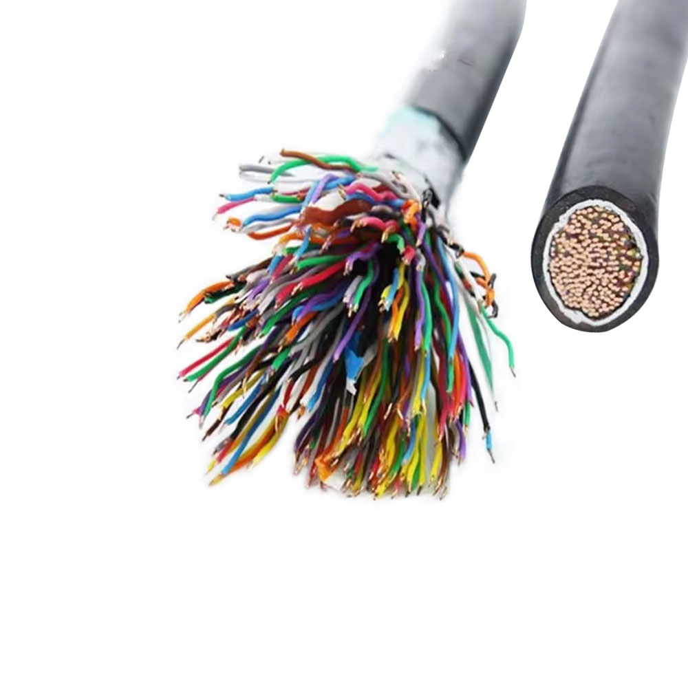 HYAT43: Lớp cách nhiệt bằng polyolefin xốp lõi đồng, lớp chống ẩm, vỏ bọc bằng polyetylen, cáp thông tin cục bộ bọc thép bằng dây thép thô đơn